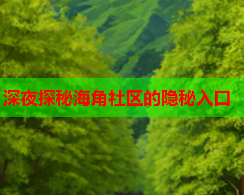 深夜探秘海角社区的隐秘入口  第1张