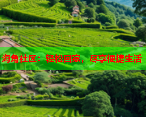 海角社区：轻松回家，尽享便捷生活  第1张